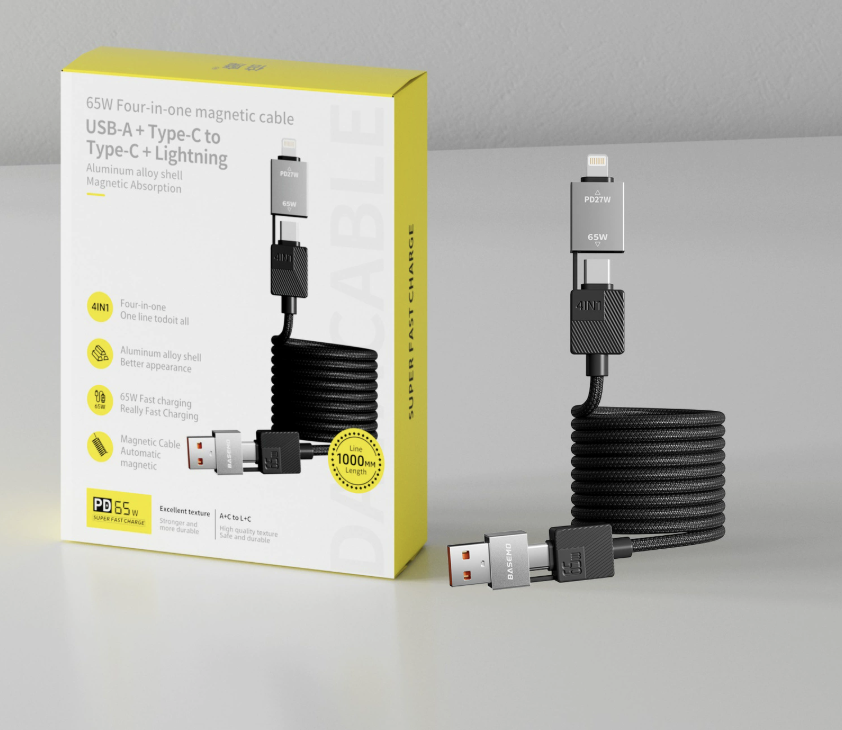 マグネット充電ケーブル ( C to C) 65W 4 in 1